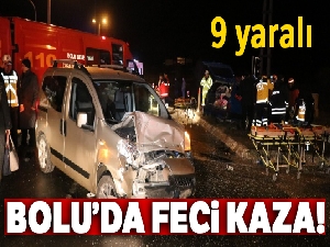 Bolu'da feci kaza: 9 yaralı