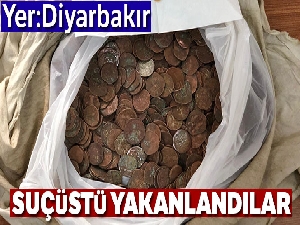 Diyarbakır'da Roma ve Bizans dönemine ait 851 adet sikke ele geçirildi