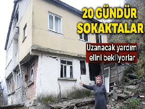 Heyelan evlerini ikiye böldü, eşyalarını bile alamadılar