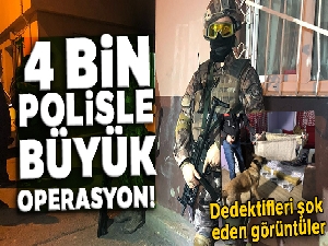 Bursa'da 4 bin polisle şafak operasyonu!