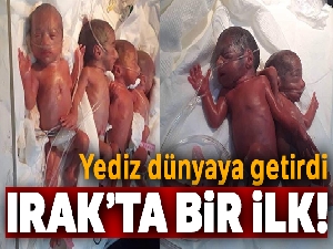 Irak'ta bir ilk, yediz dünyaya getirdi