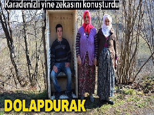 Çocuğu üşümesin diye eski dolabı durak yaptı