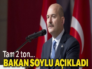 Bakan Soylu' dan narkotik operasyonu açıklaması