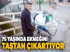 75 yaşındaki dede geçimini plastik toplayarak sağlıyor