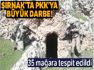 PKK'lı teröristlerin kullandığı 35 mağara tespit edildi