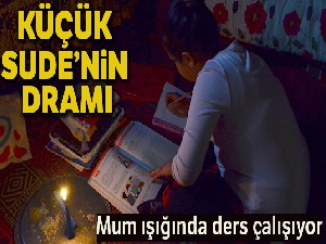 Mum ışığında ders çalışan Sude Naz'ın dramı