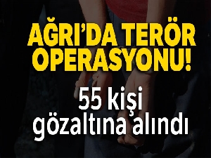 Ağrı'da terör operasyonu: 55 gözaltı