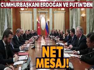 Cumhurbaşkanı Erdoğan Putin görüşmesi sona erdi