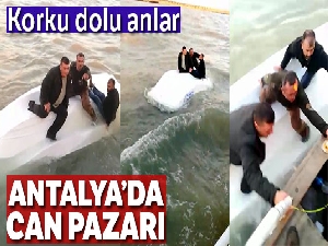 Antalya'da alabora olan teknede can pazarı