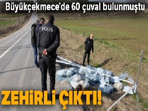 Büyükçekmece'de 60 çuval kimyasal atık bulundu