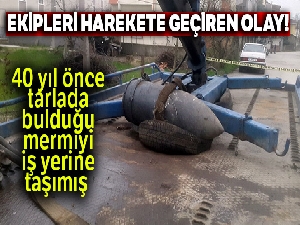 Kocaeli'de 200 kiloluk top mermisi bulundu