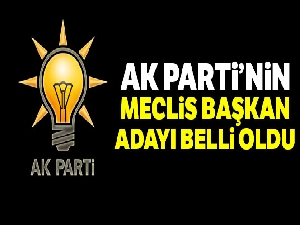 AK Parti'nin Meclis Başkan adayı belli oldu !