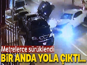Bir anda yola çıktı ortalığı savaş alanına çevirdi