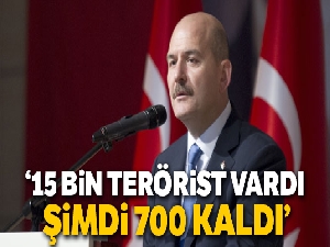 Bakan Soylu: 'Dağlarda 700 terörist kaldı'