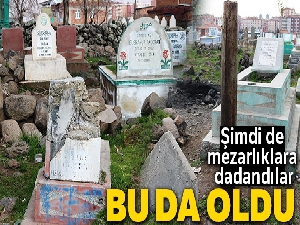 Hırsızlar mezarlıklara dadandı