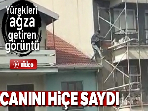 Canını hiçe saydı, yürekleri ağza getiren görüntüler