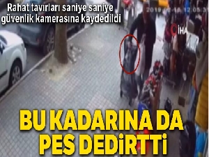 Hırsızın rahat tavırları bu kadarına da pes dedirtti