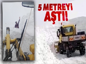 Siirt'te kar kalınlığı 5 metreyi aştı!
