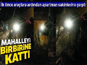 Maltepe'de kadın komşunun yaşattığı dehşet anları kamerada