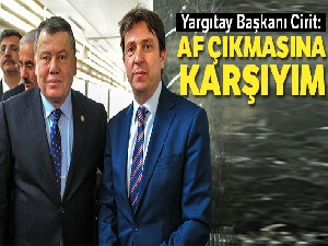 Yargıtay Başkanı Cirit: 'Kurumsal bir görüşümüz yok ama ben af çıkmasına karşıyım'