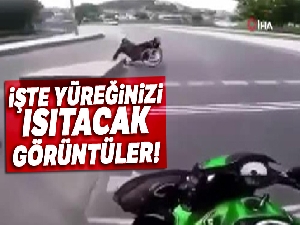 Tekerlekli sandalyedeki engellinin düşme anı kask kamerasında