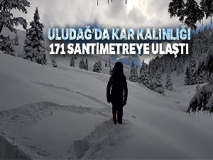 Uludağ'da kar kalınlığı 171 santimetreye ulaştı
