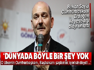 Bakan Soylu, Cumhurbaşkanı Erdoğan ile yaşadığı olayı anlattı