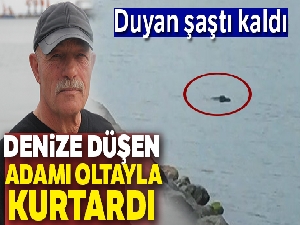 Denize atlayan adamı oltayla kurtardı