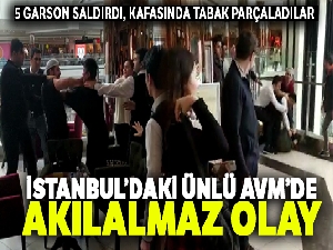 AVM'de 'çöp döktün' dayağı kamerada