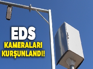 Burdur'da EDS kameraları kurşunlandı