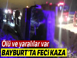 Bayburt'ta yolcu otobüsü şarampole devrildi: 2 ölü, 20 yaralı