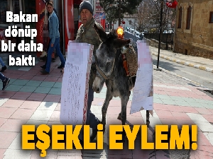 Yozgat'ta eşekli eylem