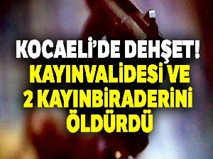 Kocaeli'de dehşet! Kayınvalidesi ve 2 kayınbiraderini öldürdü