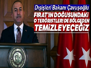 Bakan Çavuşoğlu: 'Fırat'ın doğusundaki o teröristleri de o bölgeden temizleyeceğiz'