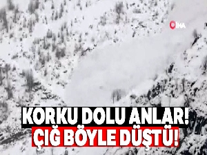 Şırnak'ta çığ düşme anı kamerada