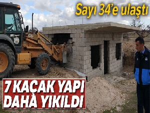 Kapadokya'da 7 kaçak yapı daha yıkıldı