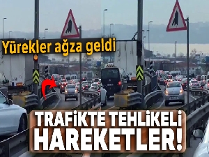 Gidemedikleri yoldan geri dönünce trafiği tehlikeye soktular