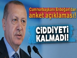 Cumhurbaşkanı Erdoğan'dan anket açıklaması! 'Ciddiyetleri kalmadı'