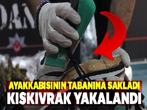 Ayakkabı tabanında kokain sevkiyatı polise takıldı