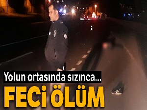 Alkol alıp yolun ortasında sızınca feci şekilde öldü