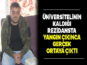 Rezidansta kenevir serası kuran üniversiteliyi yangın ele verdi