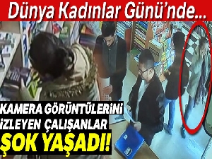 Dünya Kadınlar Günü'nde 50 tane kitap çalan kadın kamerada