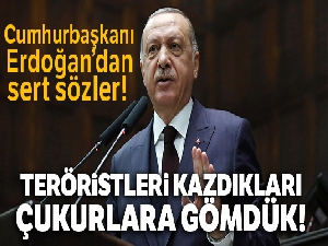 Cumhurbaşkanı Erdoğan: 'Teröristleri kazdıkları çukurlara gömdük'