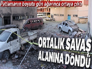 Trabzon'da patlamanın boyutu gün ağarınca ortaya çıktı