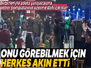 Murat Boz konserini petrol istasyonu pompasının üzerinde izlediler