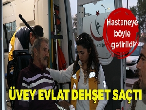 Üvey babasının kafasına ekmek bıçağı sapladı