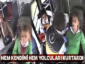 Fenalaşan otobüs şoförü kendini de yolcuları da kurtardı