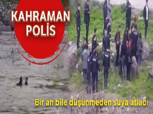 Polis, intihar etmek için nehre atlayan kadını kurtardı