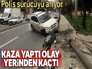 Eyüpsultan'da kaza yapan sürücü olay yerinden kaçtı