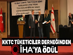 KKTC Tüketiciler Derneğinden İHA'ya ödül